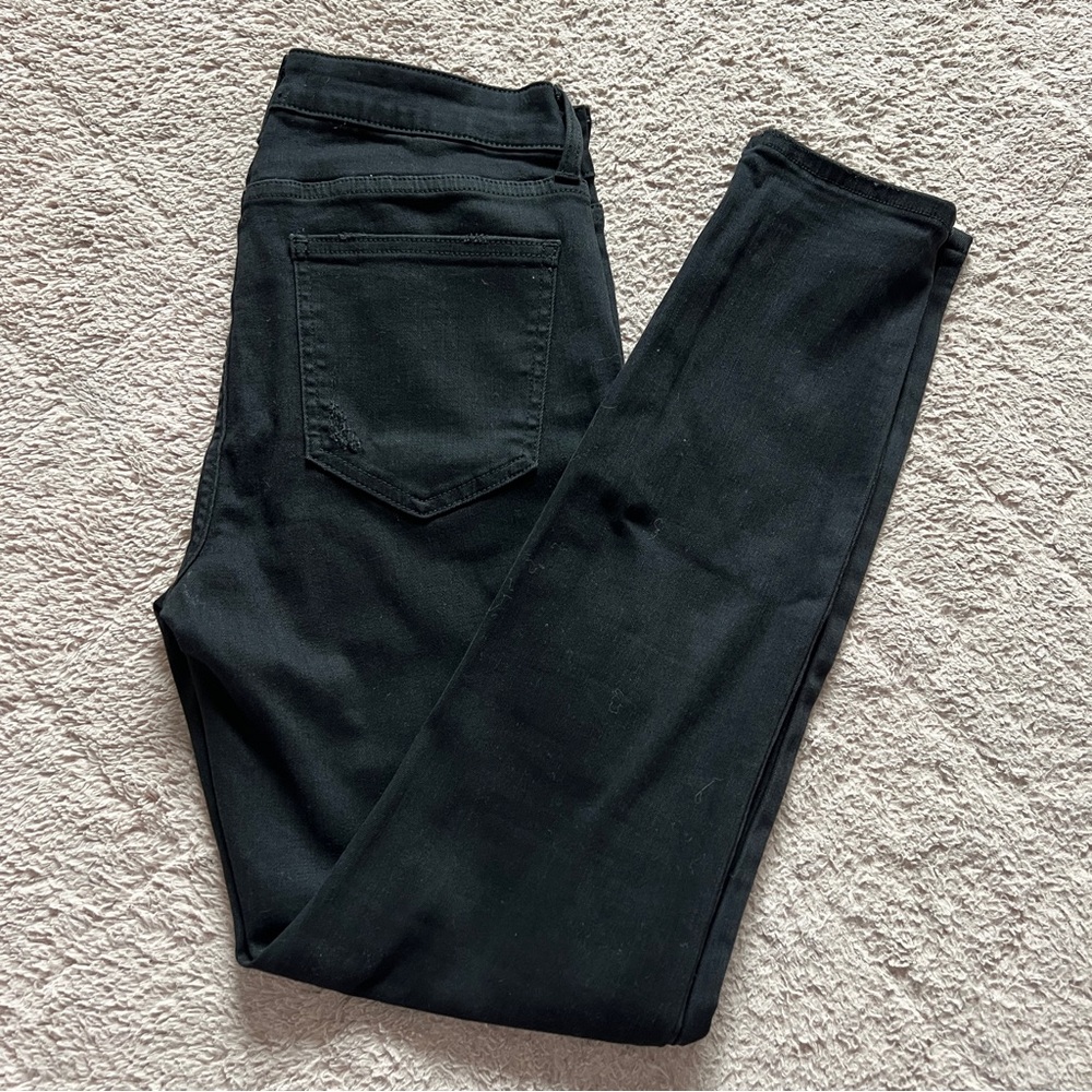 Pistola Mid Rise Distressed Skinny‎ Jeans Preppy Minimalist Biker Moto Size 28